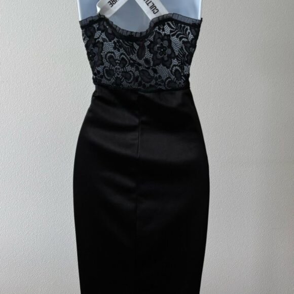 Satin Dress Medium Lace Mesh Ruffle Bustier BodyCon Festival Dark Fairy Romantic - Picture 9 of 12